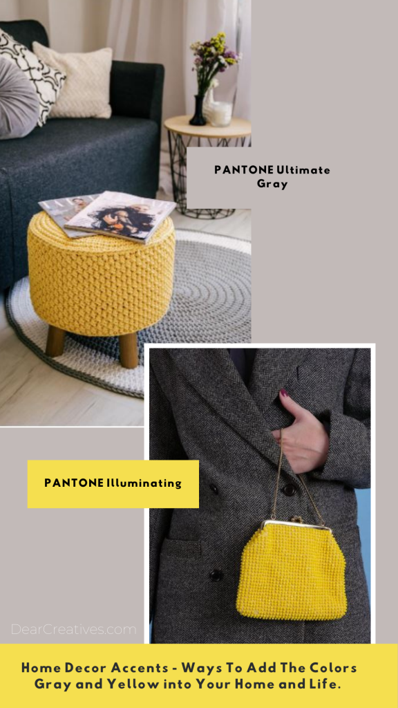 Are you ready to give your home a refresh_ Brighten up your home with the color combination of yellow and gray! Home Decor Ideas - DearCreatives.com