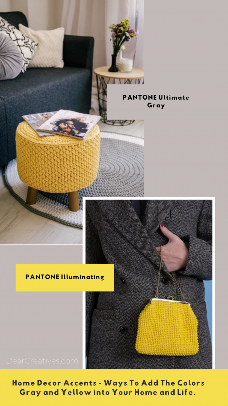Are you ready to give your home a refresh_ Brighten up your home with the color combination of yellow and gray! Home Decor Ideas - DearCreatives.com