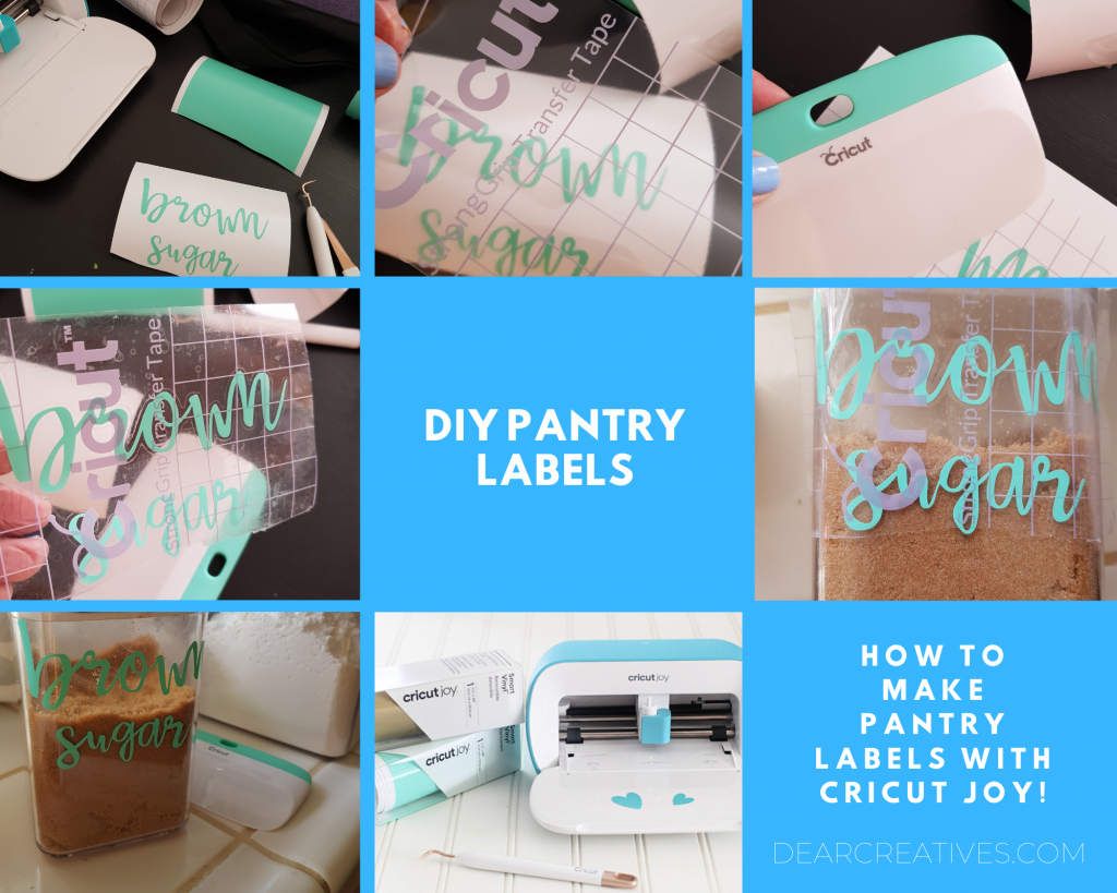 DIY pantry labels - How To Make Pantry Labels With A Cricut Joy - Step by step instructions DearCreatives.com