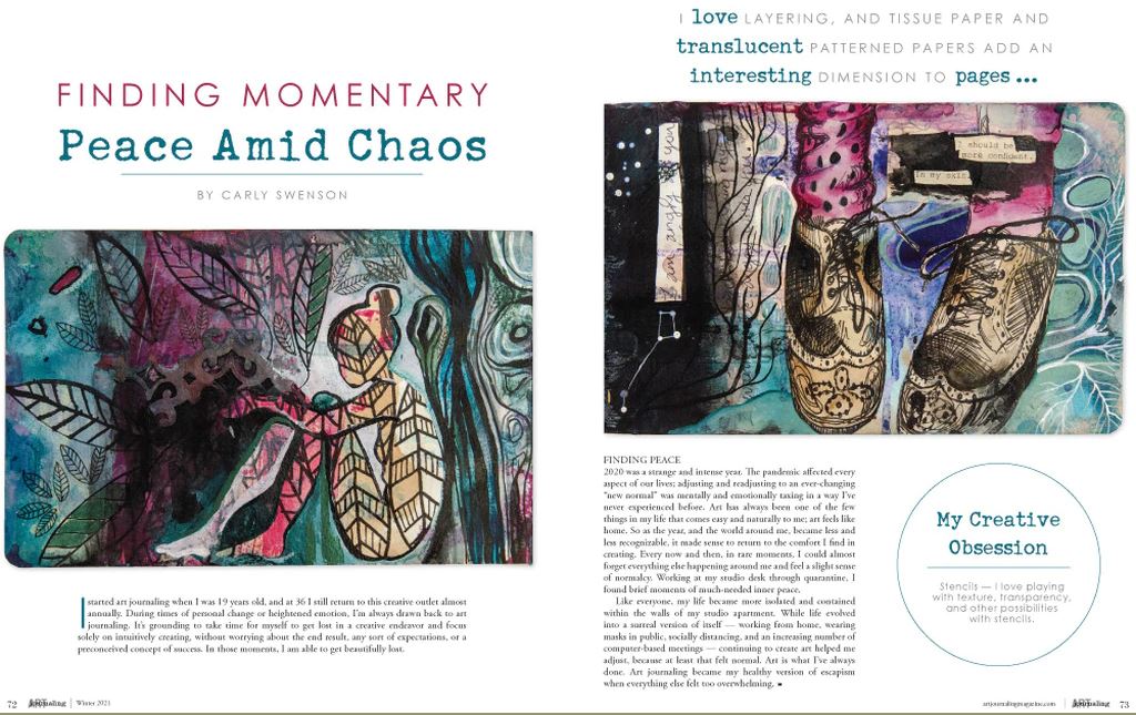 Peek inside the winter issue of the art journaling magazine to see all the journaling ideas and inspiration...