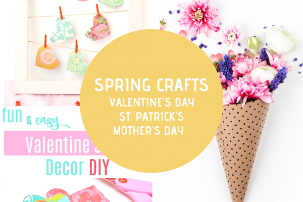 Spring Crafts - Valentine's Day Crafts, St. Patrick's Day Crafts, Mother's Day Crafts see the craft ideas and DIY projects for spring at DearCreatives.com
