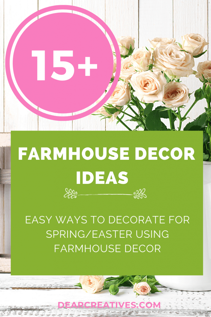 Farmhouse Decor Ideas - Spring decorating ideas. Farmhouse decor for the living room...- DearCreatives.com