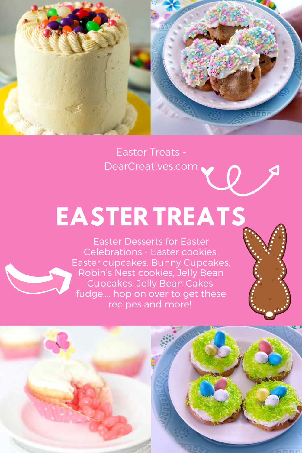 Are you looking for Easter desserts to make that are easy_ 20 Easter Treats To make for your Easter celebrations! DearCreatives.com