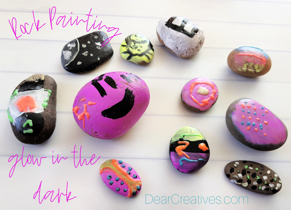 Glow In The Dark Rock Painting Kit for Kids - Arts and Crafts for