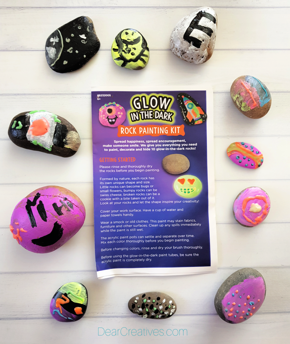 Rock Painting Kit Review (glow-in-the-dark) - Dear Creatives