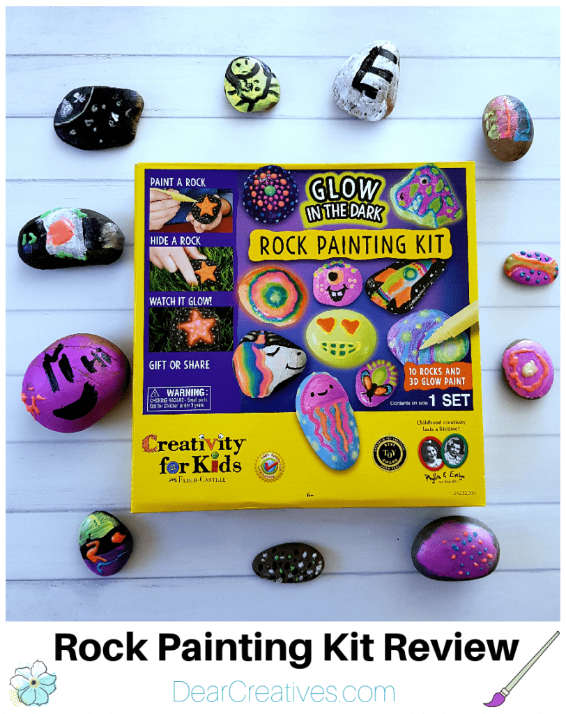 Glow In The Dark Rock Painting Kit for Kids - Arts and Crafts for Girls  Boys Ages 6-12 - Art Craft Kits Paint Set - Supplies for Painting Rocks -  DIY Gift Ideas Activities Age 4 6 7 8- 12 9-12