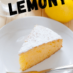 Lemon cake recipe - easy to make lemon cake! Moist and delicious topped with a lemon glaze that soaks in the cake and sprinkled with powdered sugar! DearCreatives.com