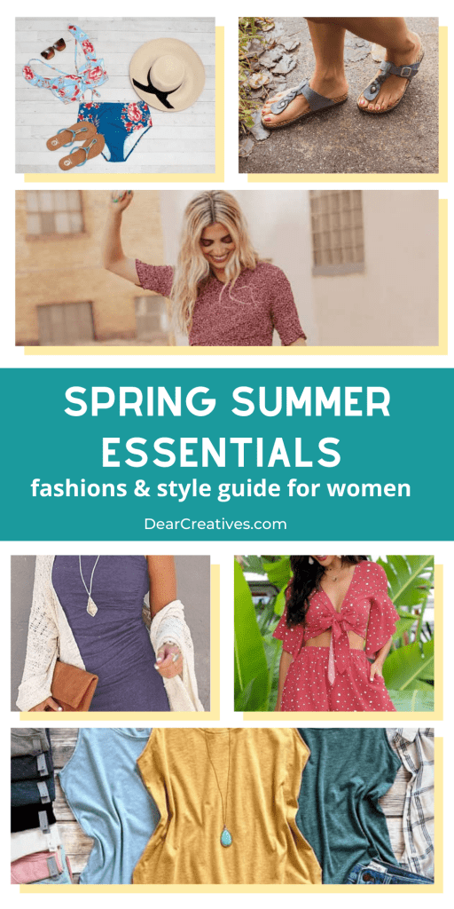 Spring Summer Essentials - fashions and styles for women -See the style guide at DearCreatives.com