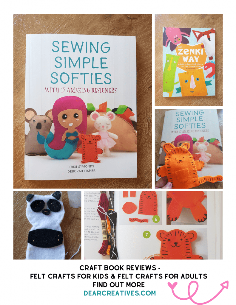 Craft Book Reviews Sewing Simple Softies and The Zenki Way - Craft Felt Books - Find out more DearCreatives.com