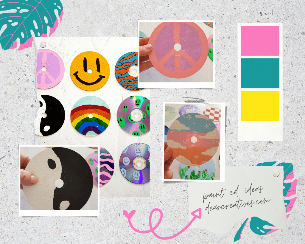 Paint CD Ideas - Instructions and tips for painting CDs. Fun and easy for kids, teens and adults. Find out more - DearCreatives.com