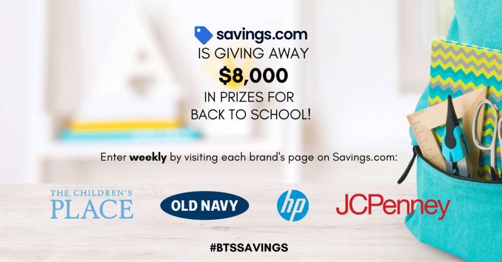 Back To School Giveaways #BTSSavings