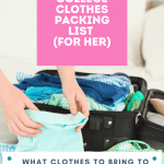 College Clothes Packing List (for her) - What clothes to bring to college What to pack Grab tips, college clothes for her, and see the list at DearCreatives.com