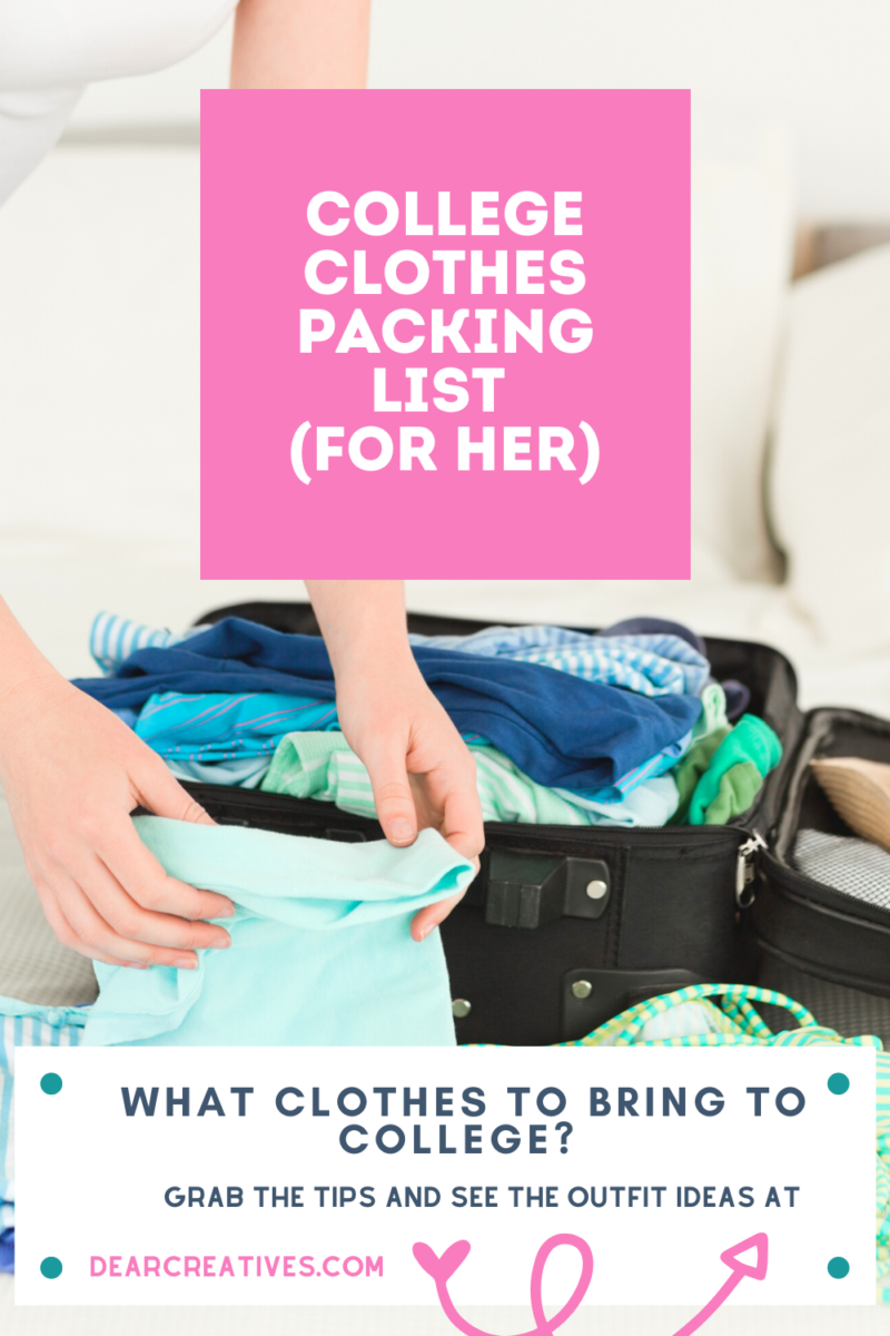 College Clothes Packing List + Printable Packing List & Tips Dear Creatives