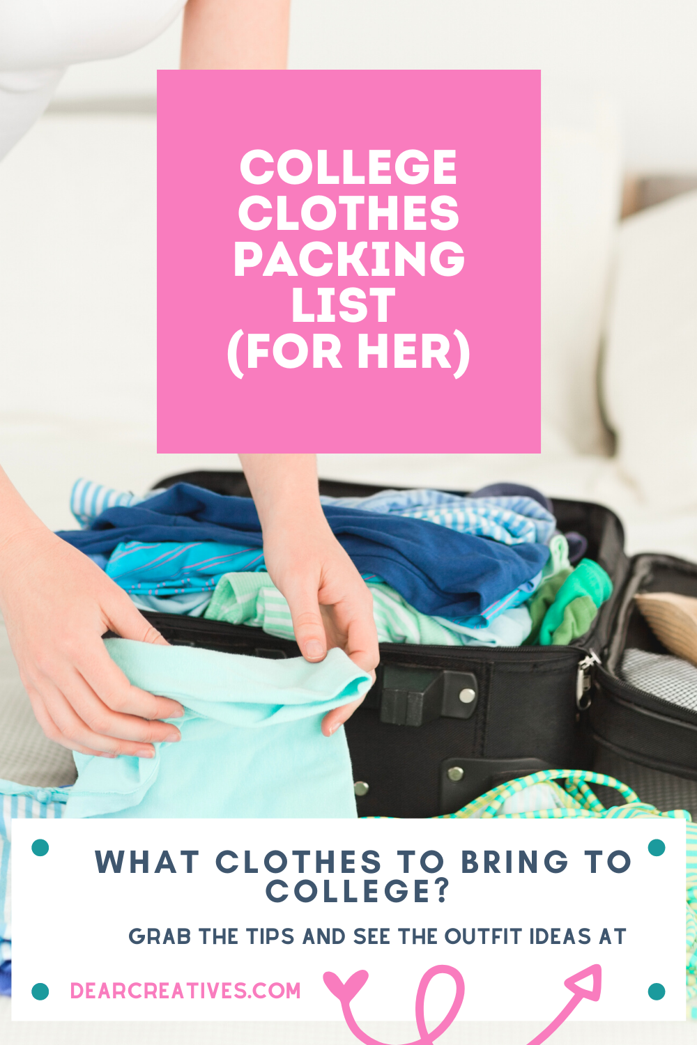 College Clothes Packing List + Printable Packing List & Tips