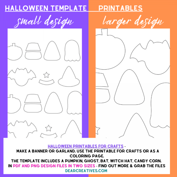 DIY Halloween Garland &amp; Halloween Printable Template Dear Creatives