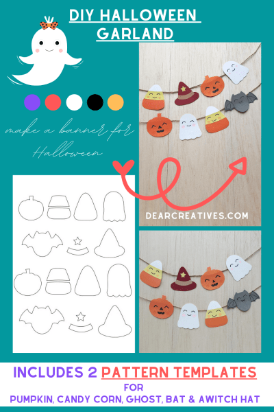 Easy DIY Halloween Garland (or Banner) with Free Printable Template ...