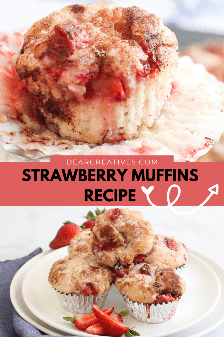Strawberry Muffins Recipe With Cinnamon Sugar