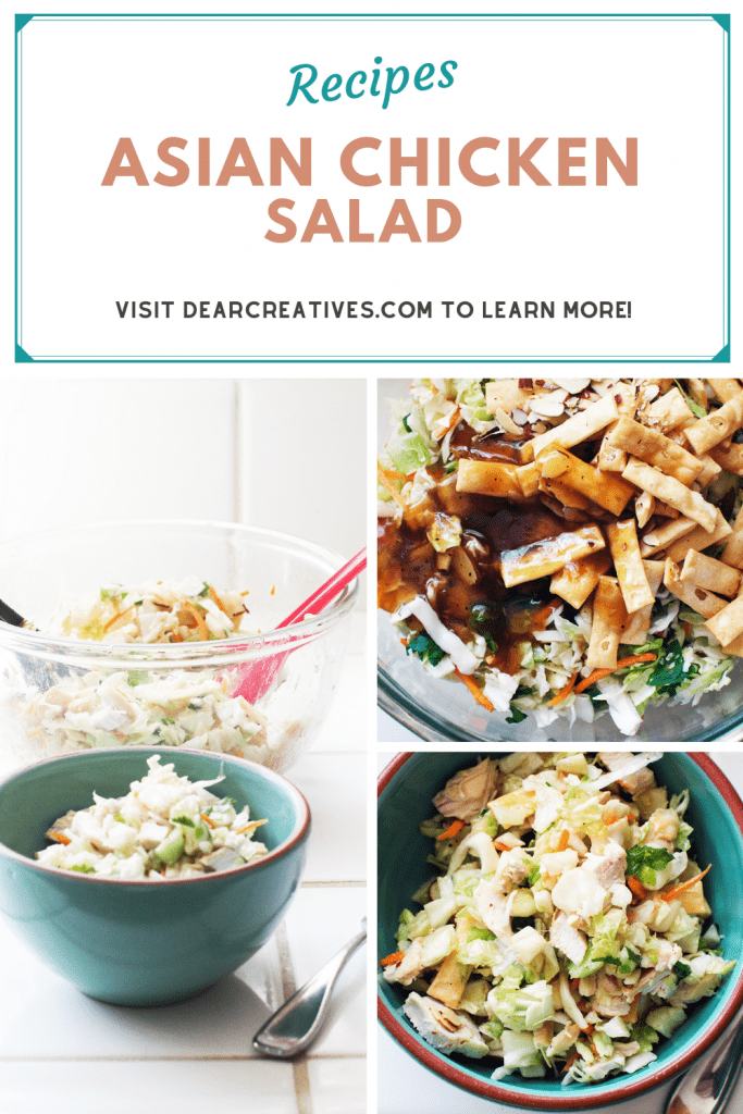 Dinner idea that is so easy! Asian Chicken Salad With a few ingredients and 15 minutes...DearCreatives.com