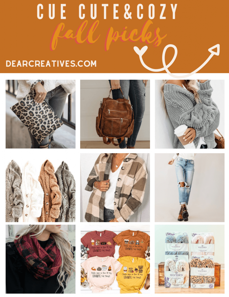 Fall styles - Cute and cozy fall picks for women. Find out more at DearCreatives.com