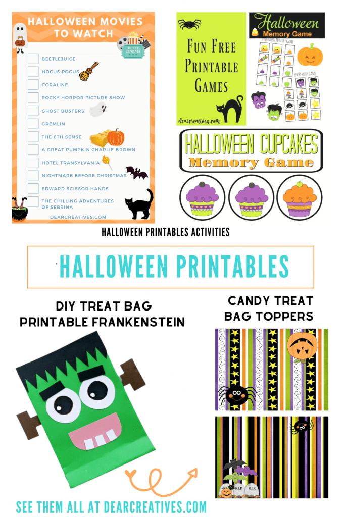 Halloween Printables - Fun ideas and printables for Halloween celebrations and Halloween activities. See all the Halloween Ideas at DearCreatives.com