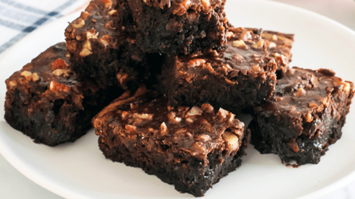 Pumpkin Brownies - Make this recipe for pumpkin brownies with or without Chopped Pecans - Delicious, fudgy and easy to make. Easy to elevate your brownie mix! DearCreatives.com