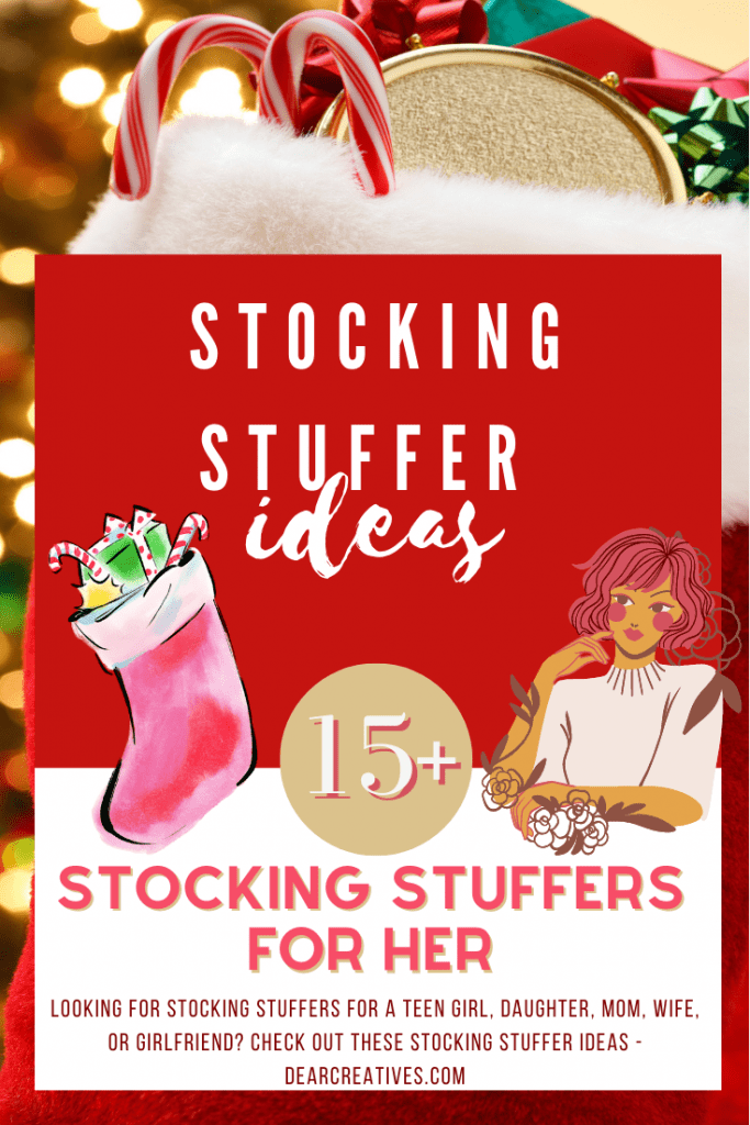 Stocking Stuffers For Her - Stocking Stuffer Ideas - 15+ Stocking Stuffers For Her - See the gift guide at DearCreatives.com