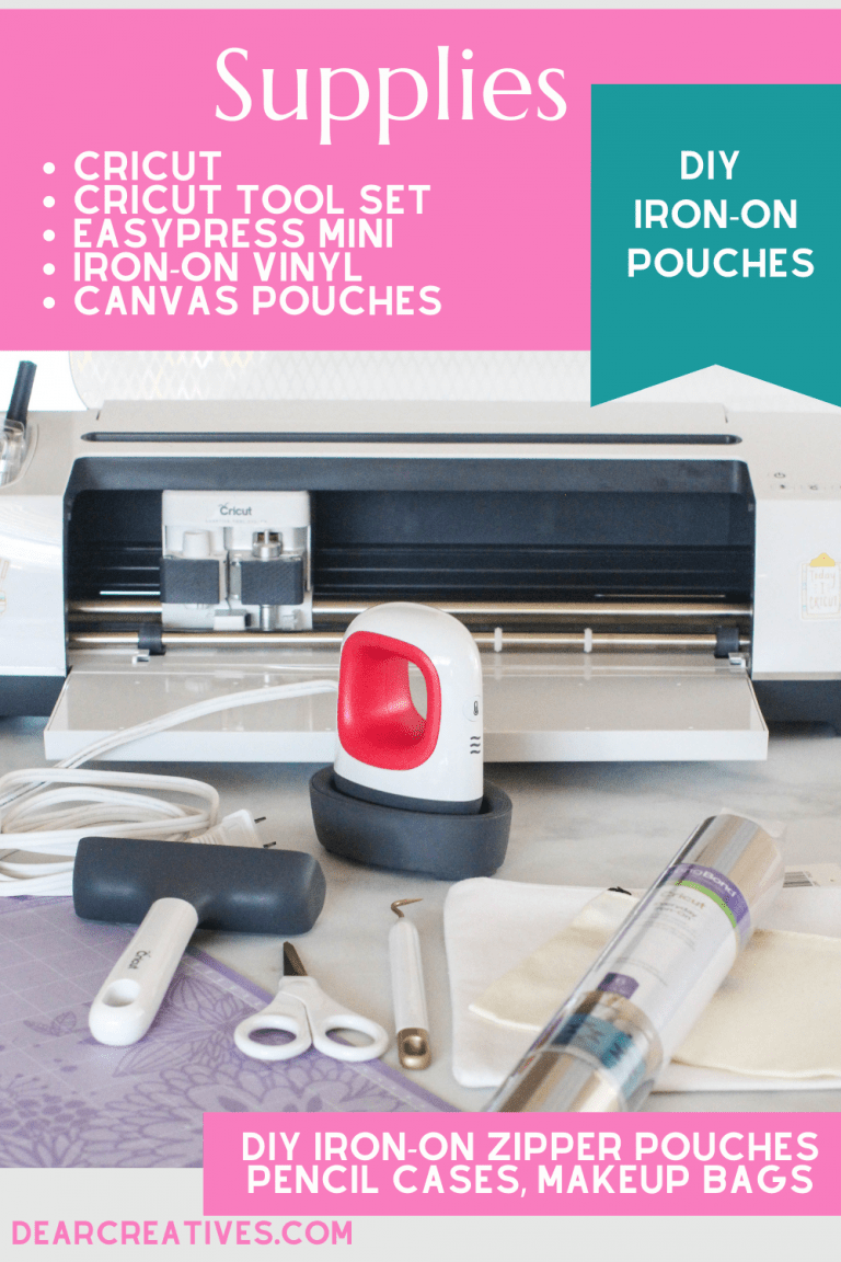 DIY IronOn Zipper Pouches Dear Creatives