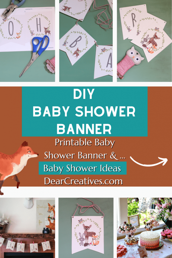 DIY Baby Shower Banner - Printable Baby Shower Banner and other baby shower ideas - DearCreatives.com