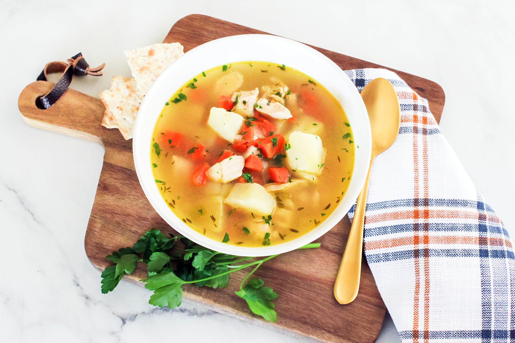 Homemade Chicken Soup - Make this chicken soup recipe. It's easy, healthy and comforting. Perfect for when you are sick or just want a warm bowl of soup! ©2022 DearCreatives.com