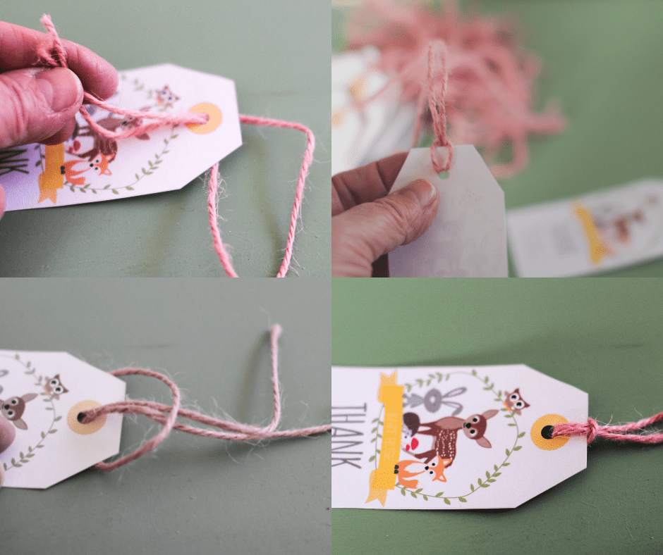 How to tie bakers twine on a gift tag - DearCreatives.com