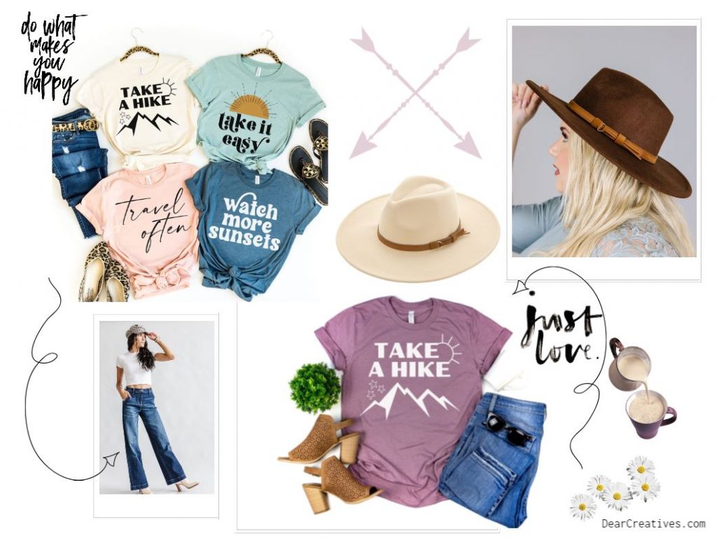 What To Wear - Cute Outfits - Graphic Tees for Women, Jeans, Hats and Accessories. Find more outfit ideas... DearCreatives.com