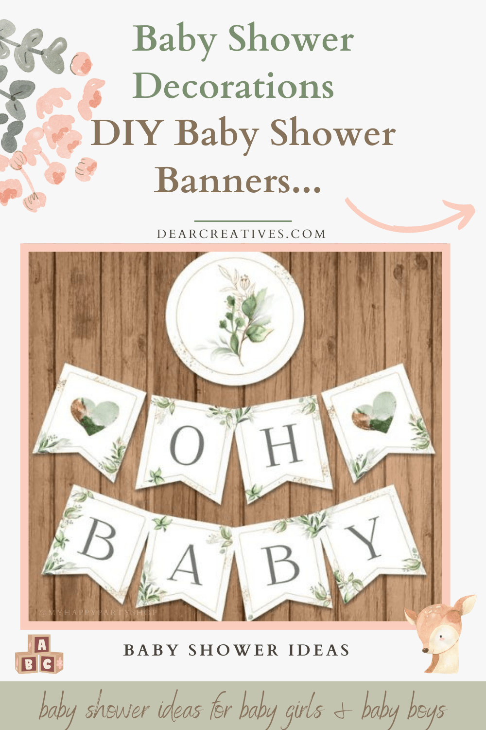 DIY Baby Shower Banners + Baby Shower Decorations