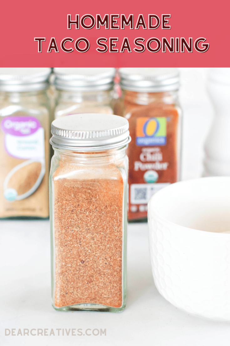 DIY Taco Seasoning Mix (ingredients for taco seasoning) and Homemade Taco Seasoning Recipe at - DearCreatives.com