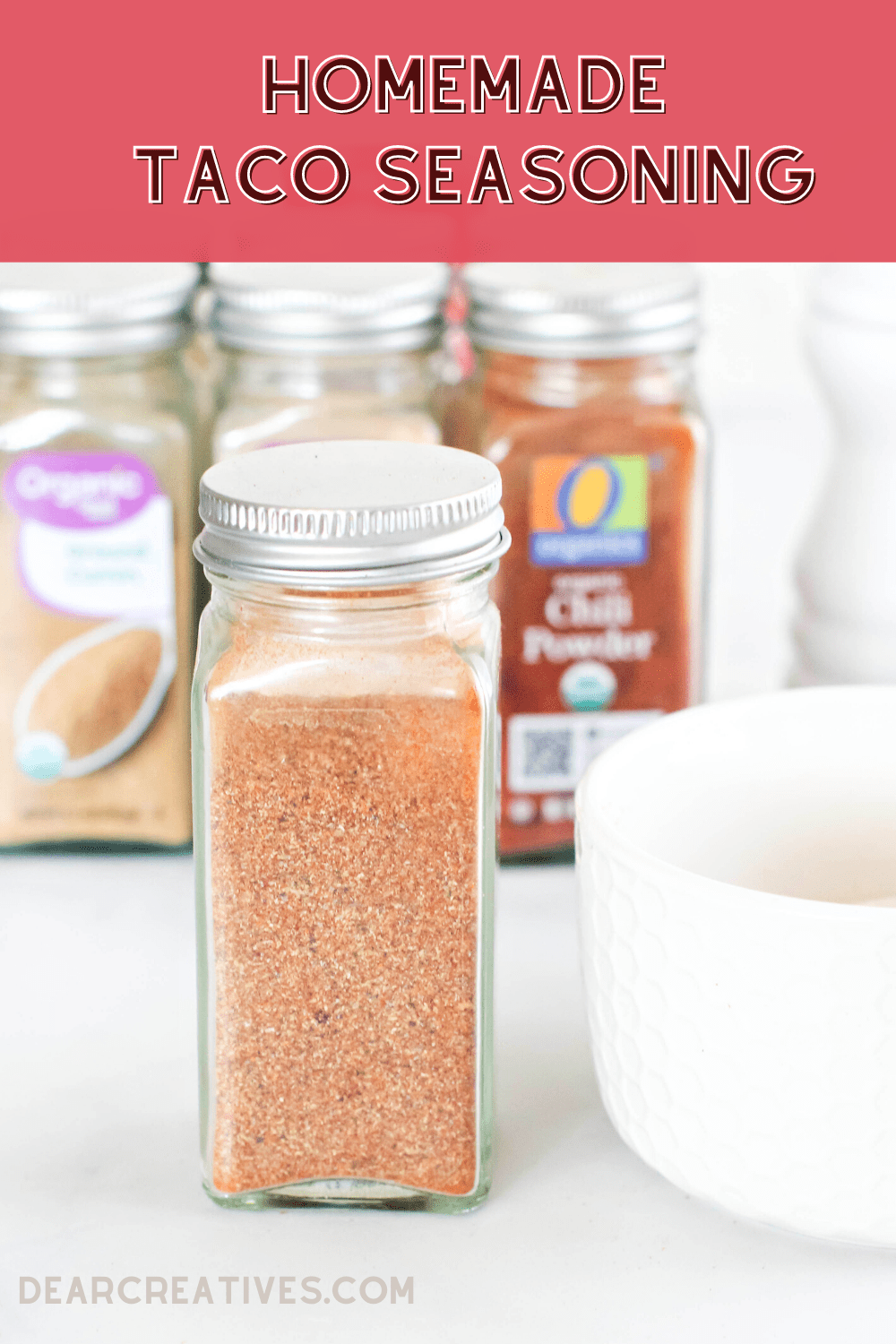 DIY Taco Seasoning Mix (ingredients for taco seasoning) and Homemade Taco Seasoning Recipe at - DearCreatives.com