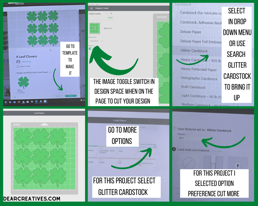 St. Patrick's Day Craft - Shamrock (clover) Wands - Step-by-Step Instructions + Cricut Clover Template SVG Design DearCreatives.com