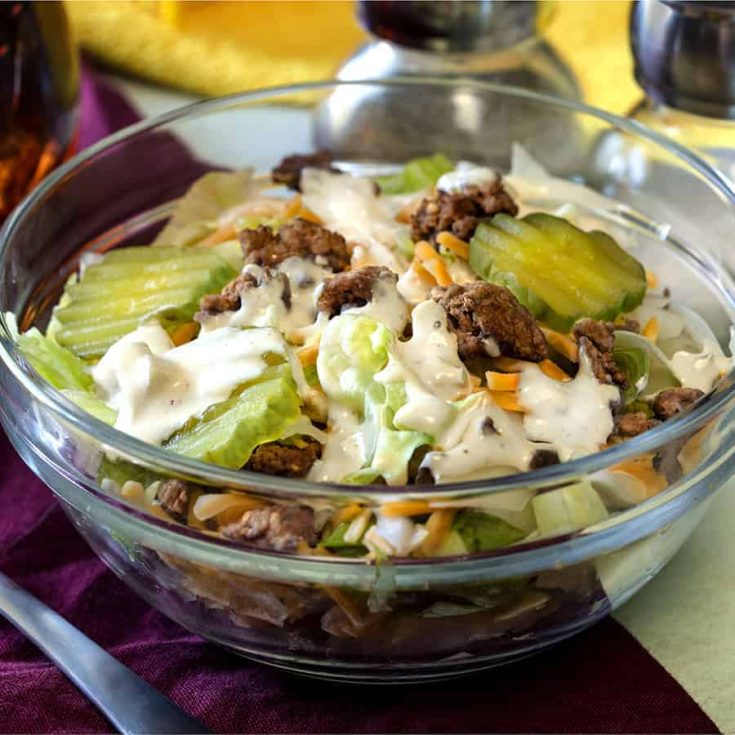 Image for Low Carb Hamburger Salad Recipe