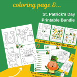 St. Patrick's Day Printable Coloring Page - Plus see how to get the St. Patrick's Day Printable Bundle filled with printables and activities for St. Patrick's Day! - Find out more ©2022 DearCreatives.com