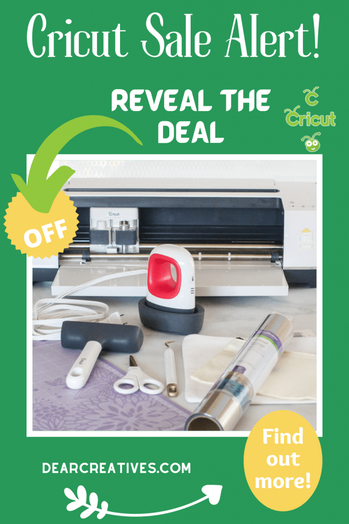 Cricut Sale Alert! Reveal The Deal - This sale is just in time for Mother's Day! See what's on sale at Cricut and where to find the current sales and deals. This is the perfect gift for mom or grandma for Mother's Day! Find out more at DearCreatives.com