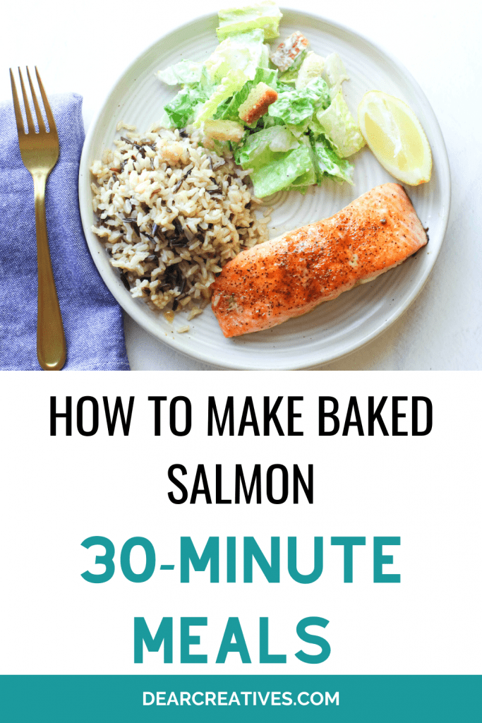 Baked Salmon Recipe - How to make baked salmon - Print the easy salmon recipe at DearCreatives.com