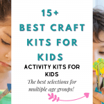 Craft Kits For Kids and Activity Kits for Kids- This list is full of kids activities that come in a kit to use at home. The best selections for various ages and where to buy them - They are perfect for keeping kids busy and boredom busters - Find out more at DearCreatives.com