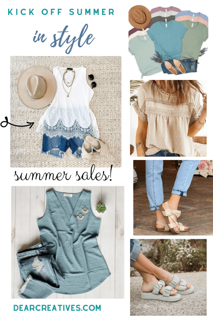 Memorial Day Weekend Sales and Memorial Day Sales - Kick off Summer in Style With These big sales and deals! Tops, sandals, shorts, swimwear ... Find out more at DearCreatives.com