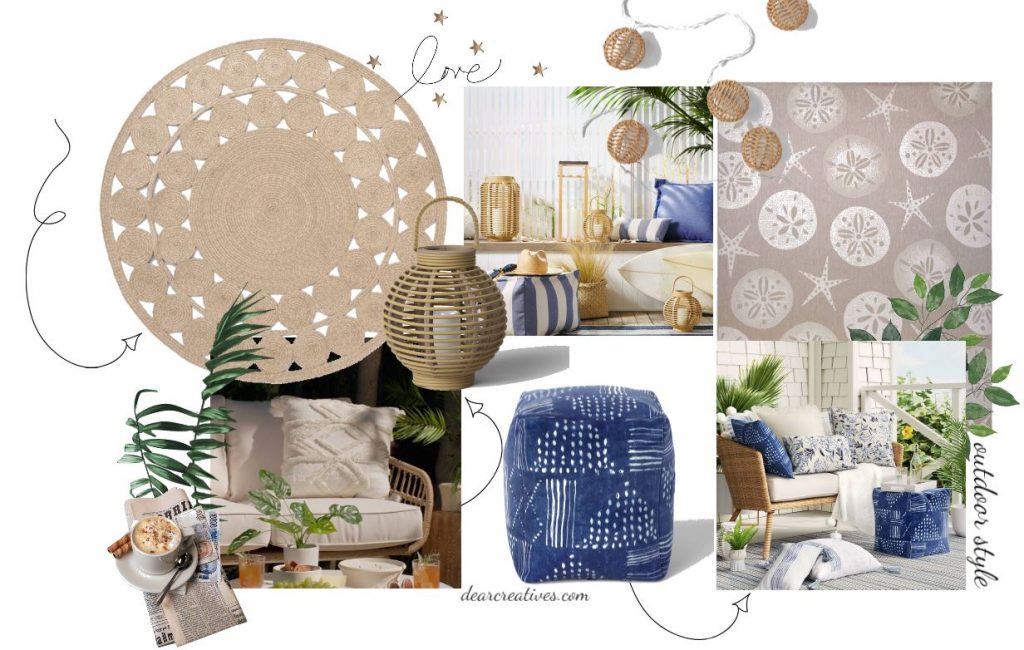 Outdoor Home Decor Style - Easy ways to add style and refresh your patio or backyard. Find out more DearCreatives.com