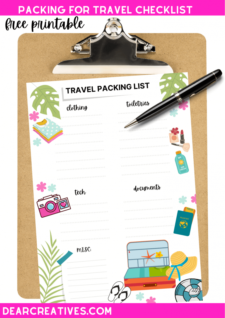 Packing For Travel Checklist – Helpful Travel Checklists!