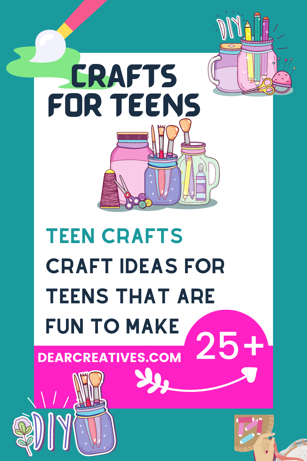 Crafts For Teens - 25+ Fun Craft Ideas For Teens! - Dear Creatives