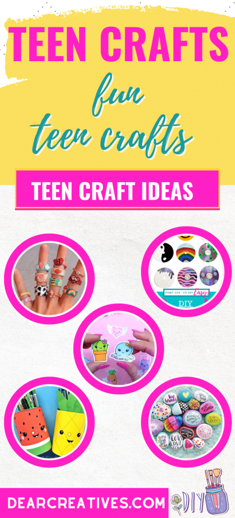 Fun Teen Crafts - Teen Crafts that are fun, easy and perfect do do by yourself or with friends -See the list of fun teen craft ideas (be sure to follow for more!) at DearCreatives.com