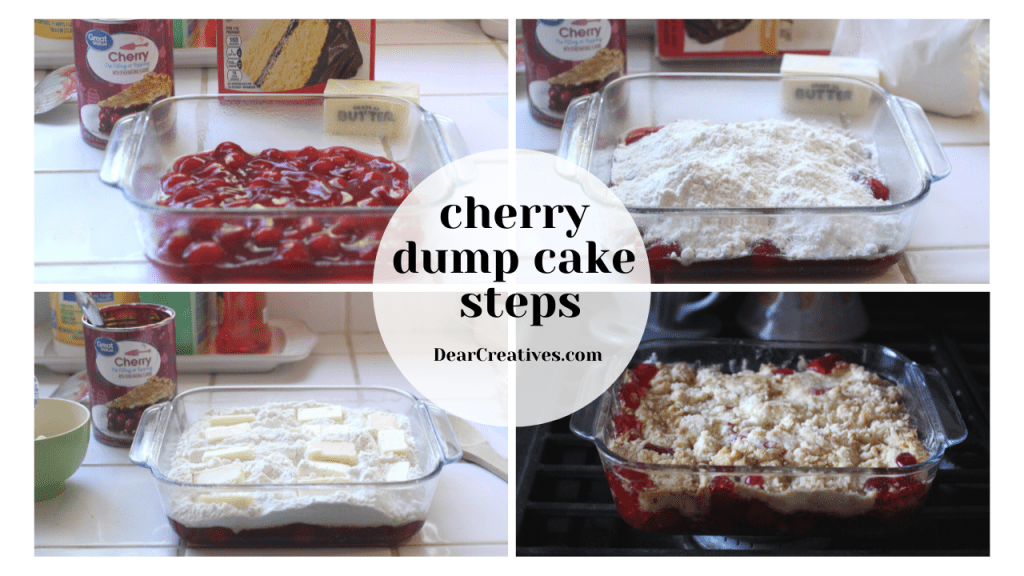 With a few easy steps you can make cherry dump cake - DearCreatives.com
