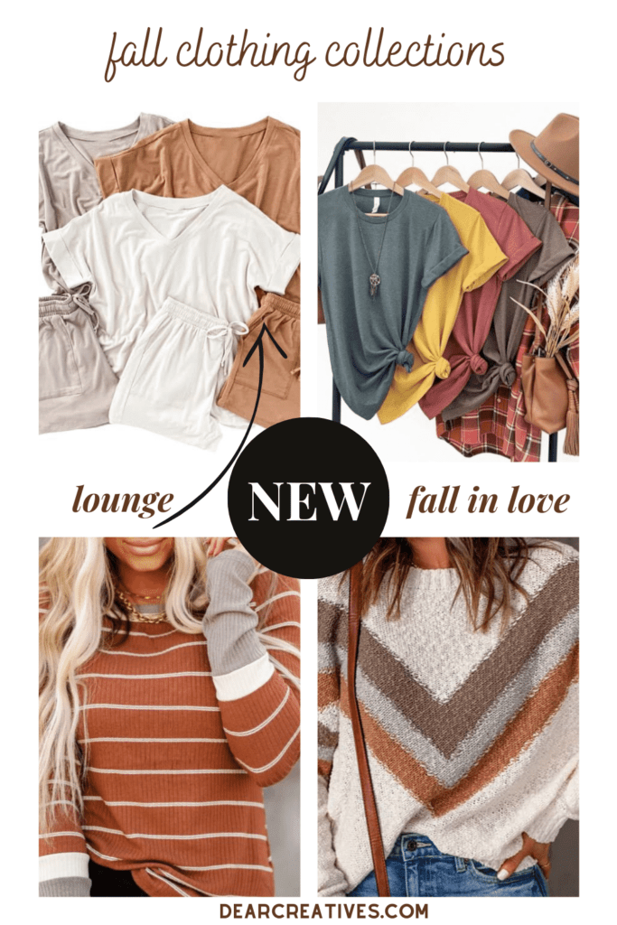 The latest fall clothing collections all on sale! Get ready to shop the sale and countdown to fall's crisp weather and cute clothes to wear now and this fall! Find out more to and shop this big two-day event and sales...DearCreatives.com