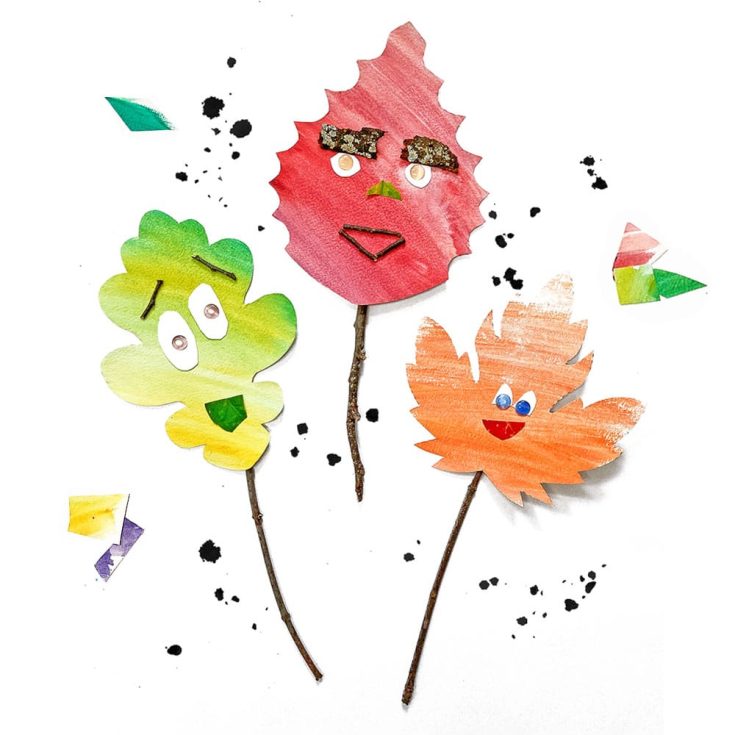 Image for Printable Leaf Template -  Make Stick Leaves