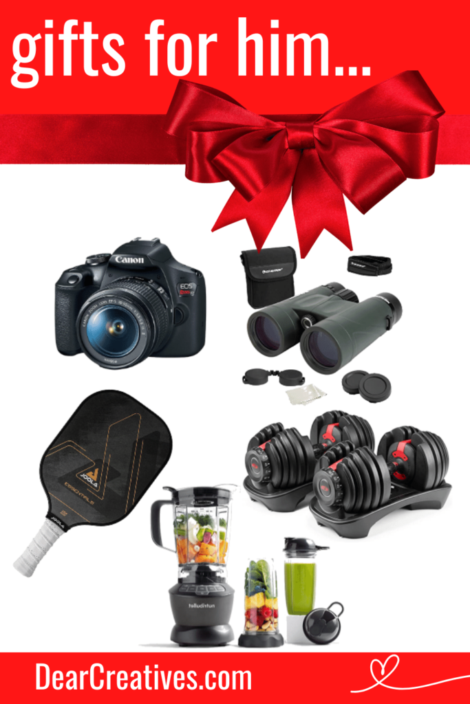 Christmas gifts for him, her, and them. See the full list of gift ideas plus more ideas for Cyber Monday and beyond! at DearCreatives.com