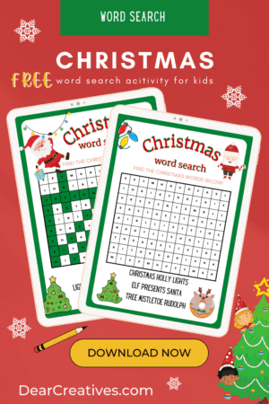 Christmas Word Search Printable - Dear Creatives